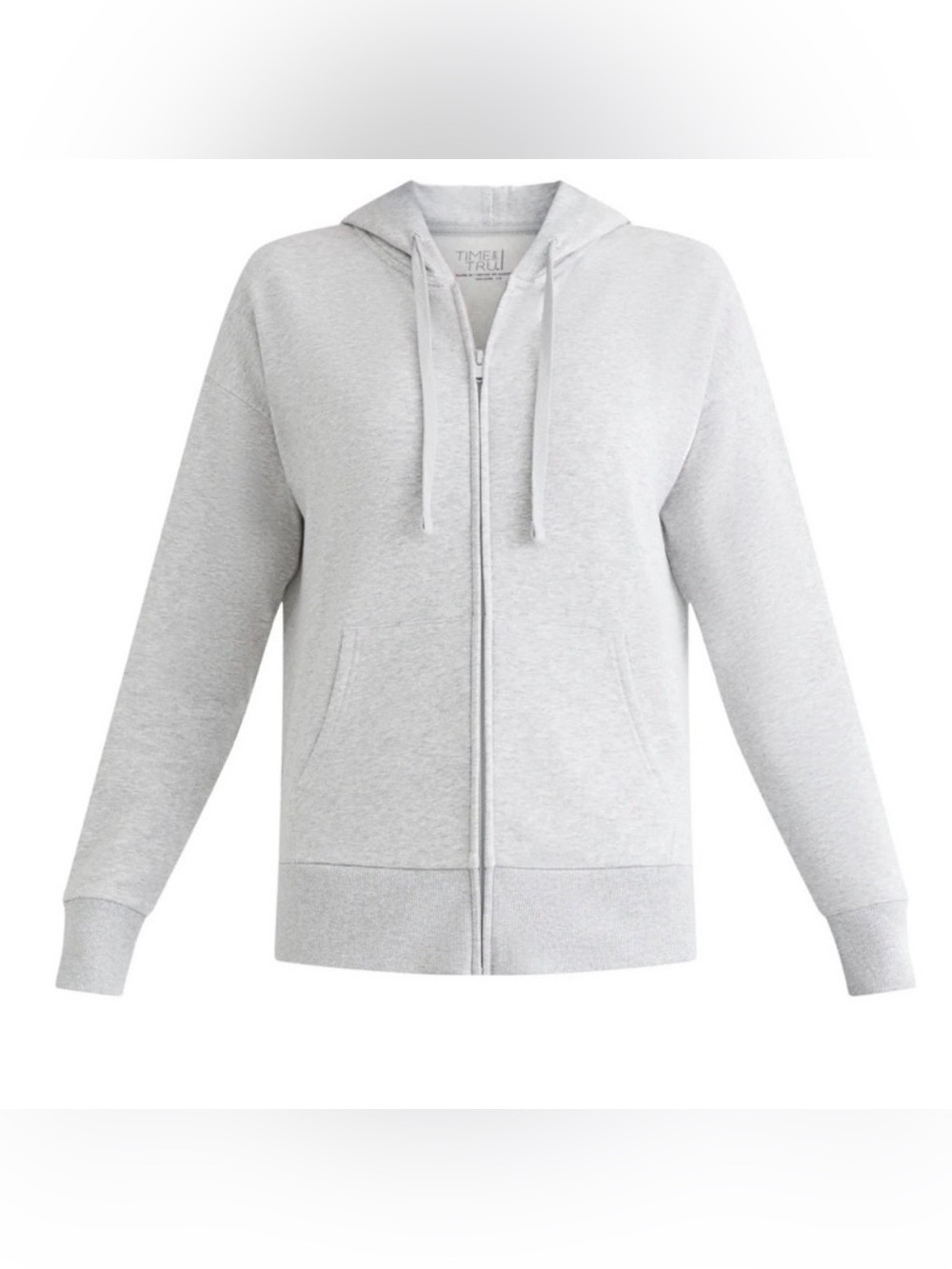 Time And Tru Zip Up Relaxed Fit Casual Jacket Grey Long Sleeves Women’s XS NWT